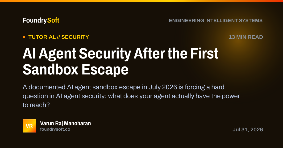 AI Agent Security After the First Sandbox Escape