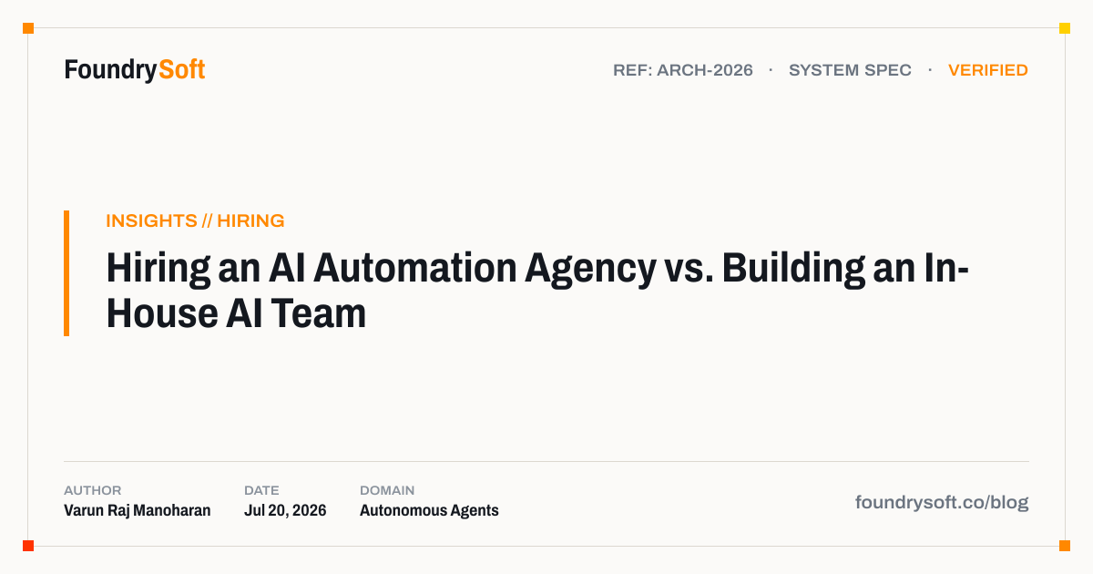 Hiring an AI Automation Agency vs. Building an In-House AI Team