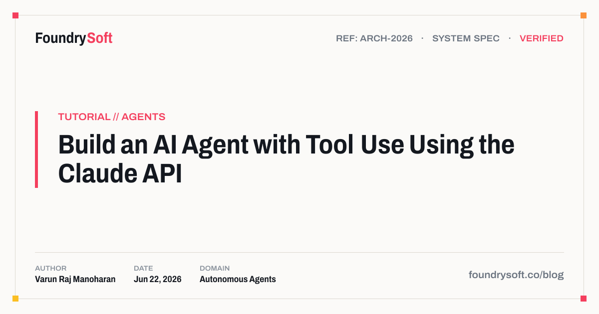 Build an AI Agent with Tool Use Using the Claude API