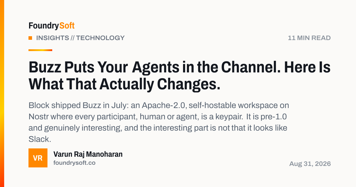 Buzz Puts Your Agents in the Channel. Here Is What That Actually Changes.