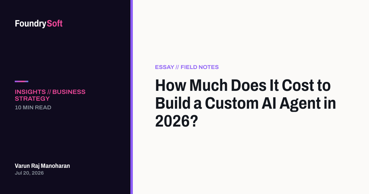 How Much Does It Cost to Build a Custom AI Agent in 2026?