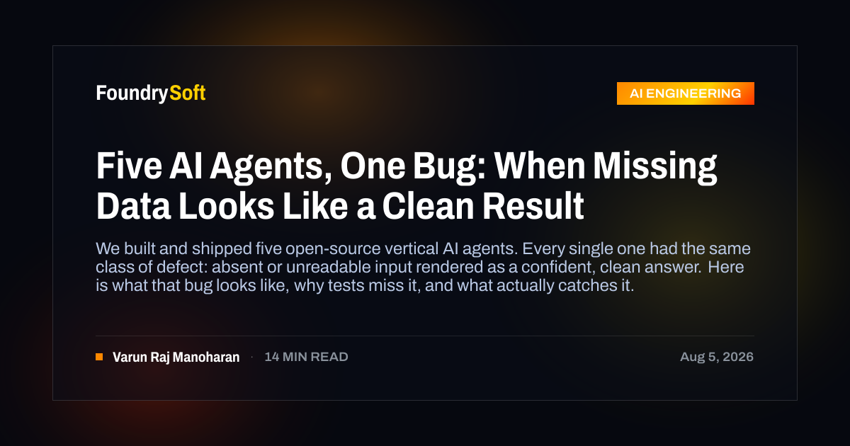 Five AI Agents, One Bug: When Missing Data Looks Like a Clean Result
