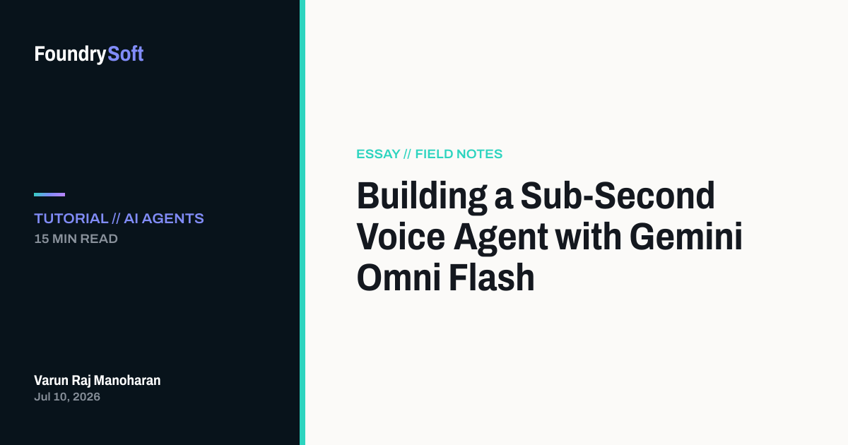 Building a Sub-Second Voice Agent with Gemini Omni Flash