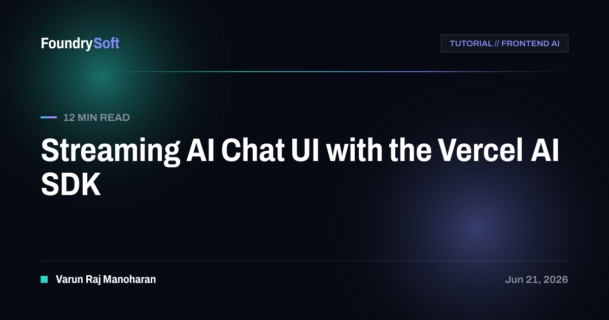Streaming AI Chat UI with the Vercel AI SDK