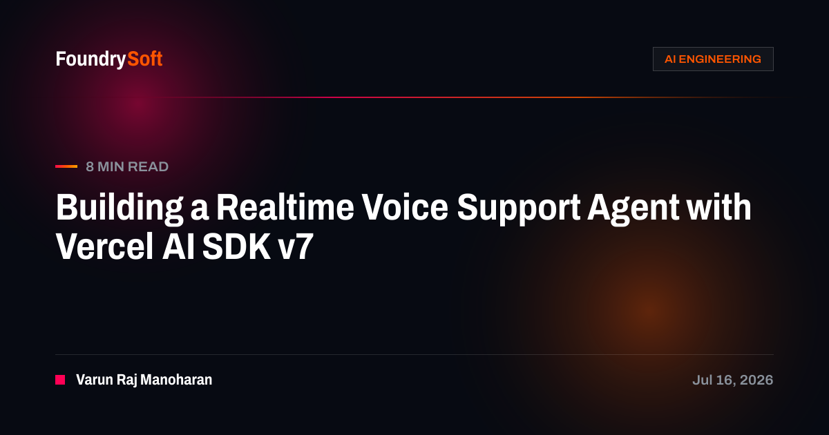 Building a Realtime Voice Support Agent with Vercel AI SDK v7