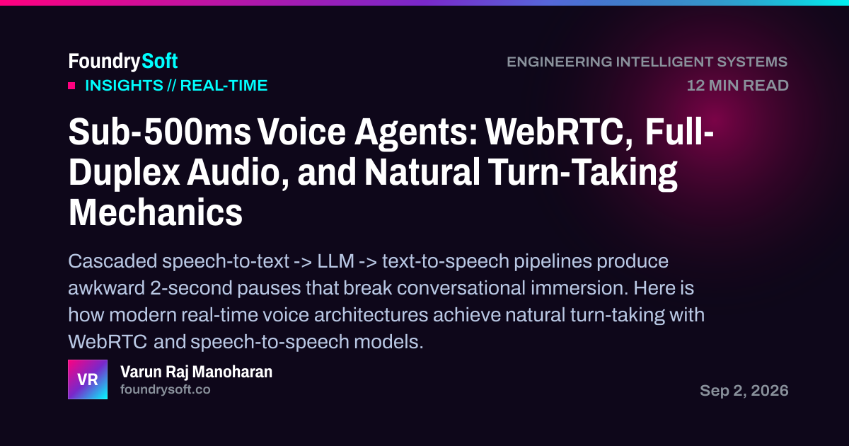 Sub-500ms Voice Agents: WebRTC, Full-Duplex Audio, and Natural Turn-Taking Mechanics